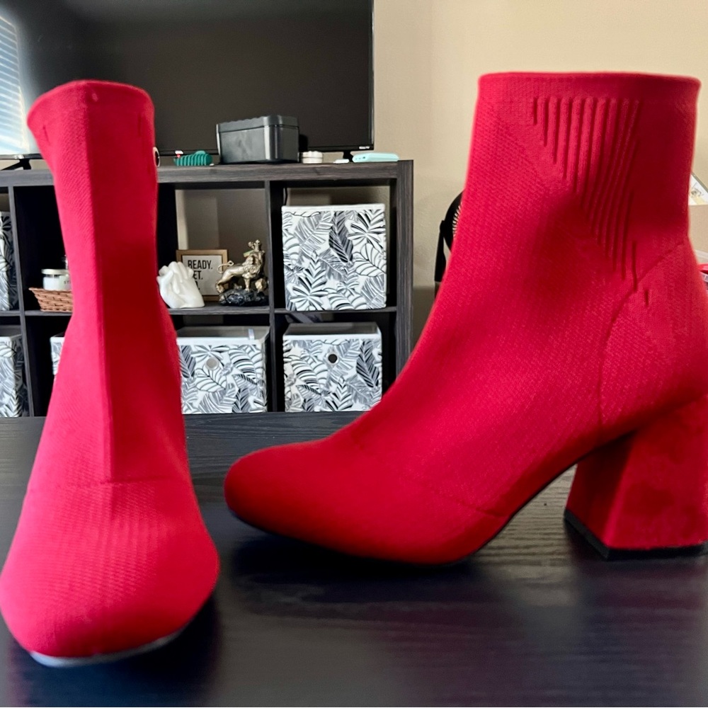 Red Ankle Boots